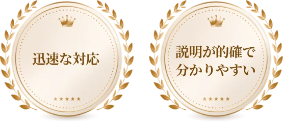 迅速な対応。説明が的確で分かりやすい。