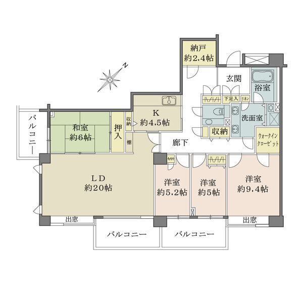 新百合ヶ丘パークハウスの間取図