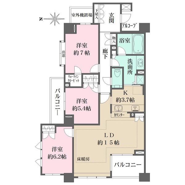 代田パークハウスの間取図