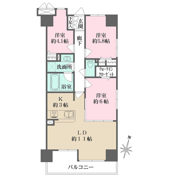 アルファグラン一之江の間取図