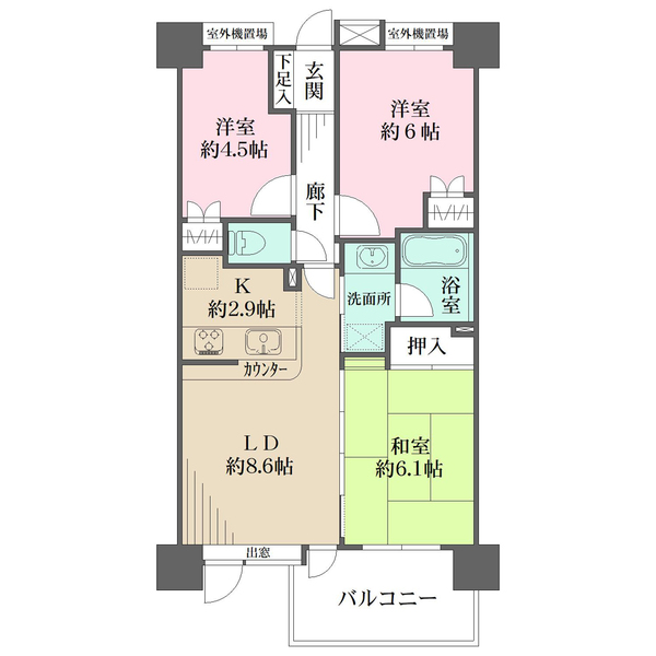 藤和シティホームズ竹ノ塚パークサイドの間取図