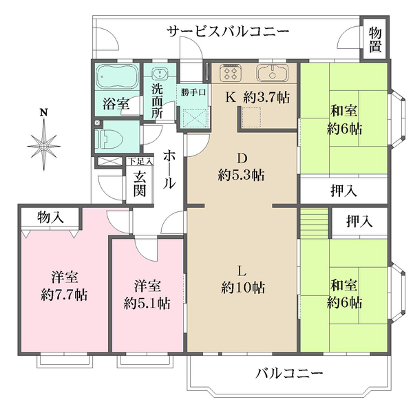 グリーンハイムいずみ野の間取図