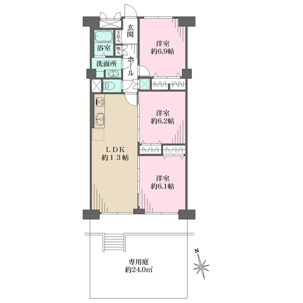 新松戸西パークハウスの間取図