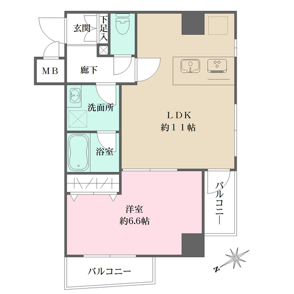 ハーモニーレジデンス東京イーストコア#003の間取図