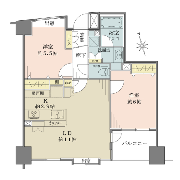 フローレンスパレス瑞江レフィナードの間取図