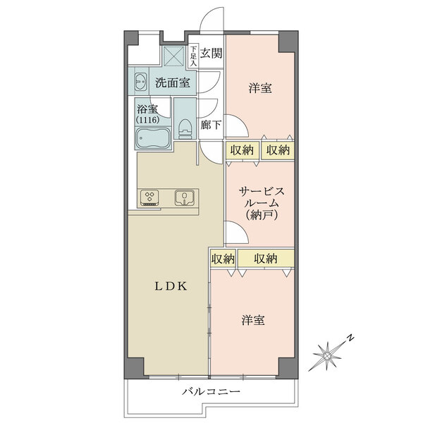 ペアパレス上池台No.1の間取図