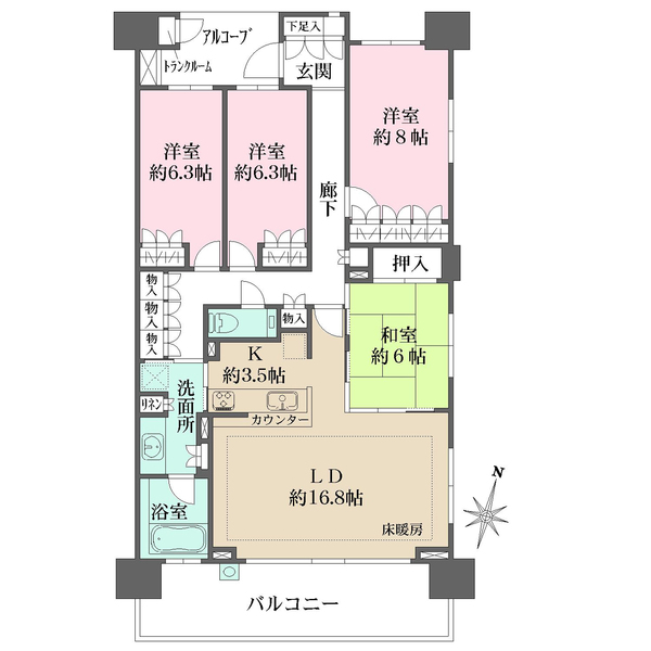 アクアテラカーム・スクエアの間取図