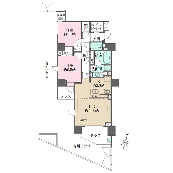 ザ・パークハウス池之端の間取図