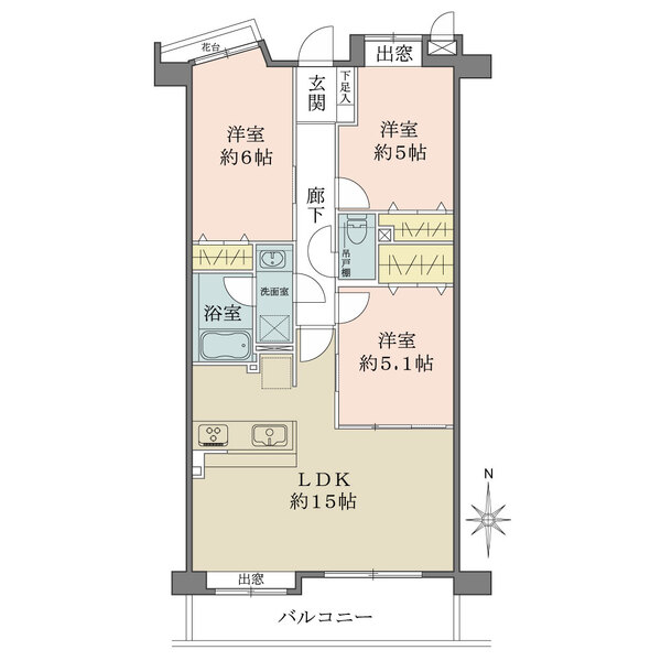 バームステージ綾瀬壱番館の間取図
