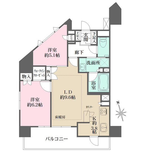 ザ・パークハウス五反野の間取図