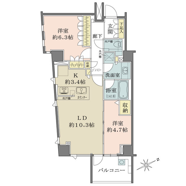 ブランズ文京小石川レジデンスの間取図