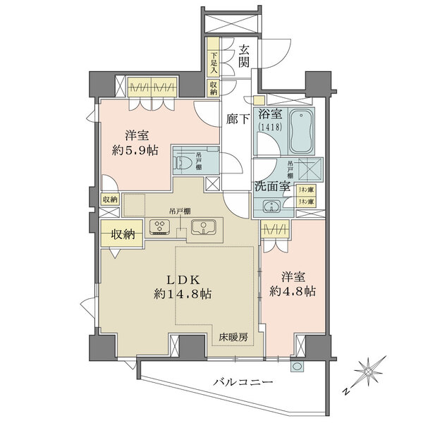 ブランズ文京小石川レジデンスの間取図