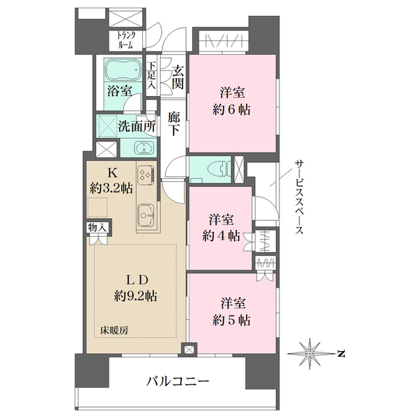 ザ・パークハウス蔵前の間取図
