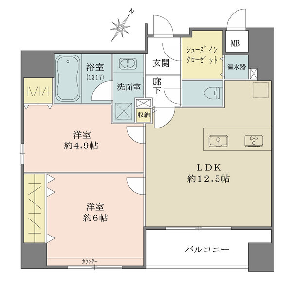 レフィール日本橋本町の間取図