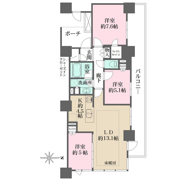 シティタワー金町の間取図