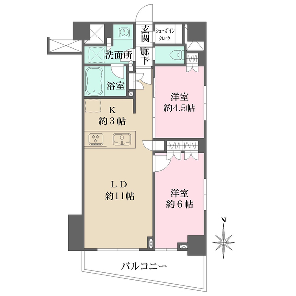 ライオンズ東向島ミレスの間取図