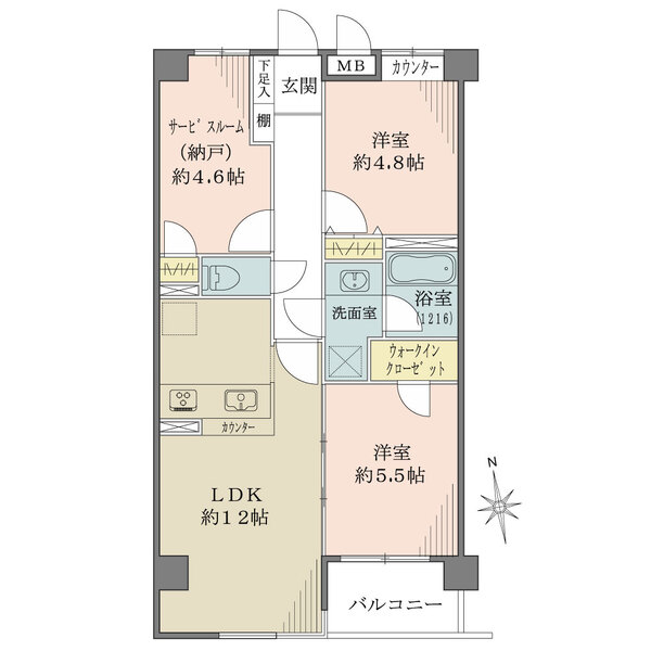 グランデール三ノ輪の間取図