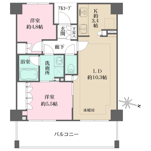 アイコンチェルト葛飾青砥の間取図