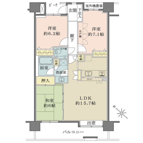 プランヴェール EXの間取図