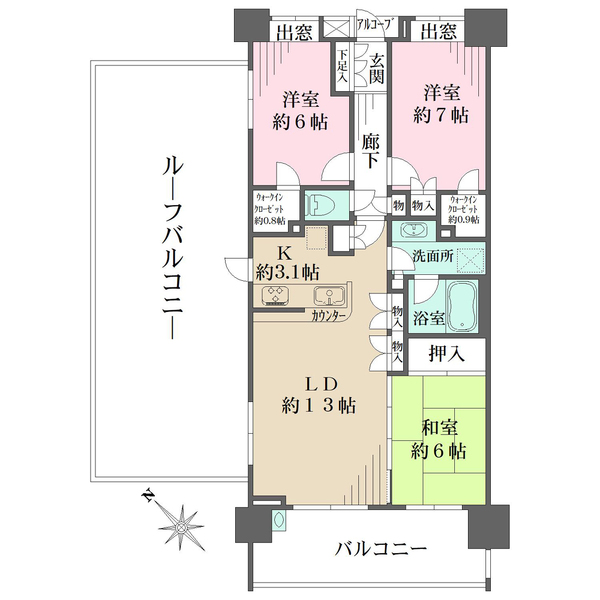 リーデンススクエア我孫子の間取図