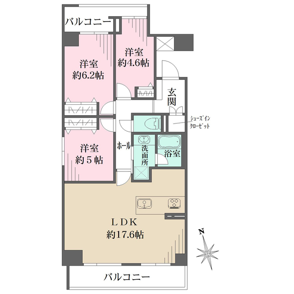 松戸中央公園パークハウスの間取図