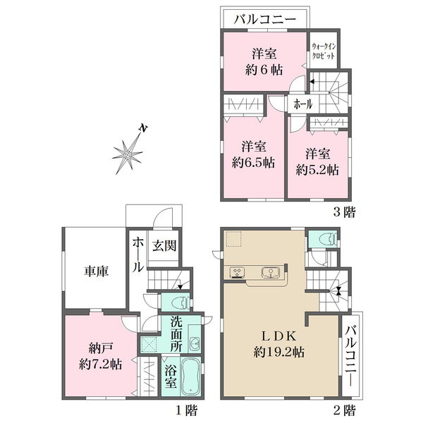 4号棟の間取図