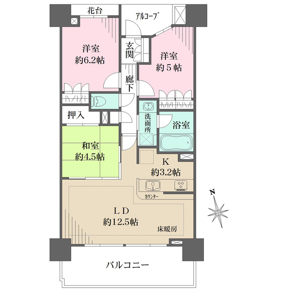 藤和シティホームズ北千住リアルステージの間取図