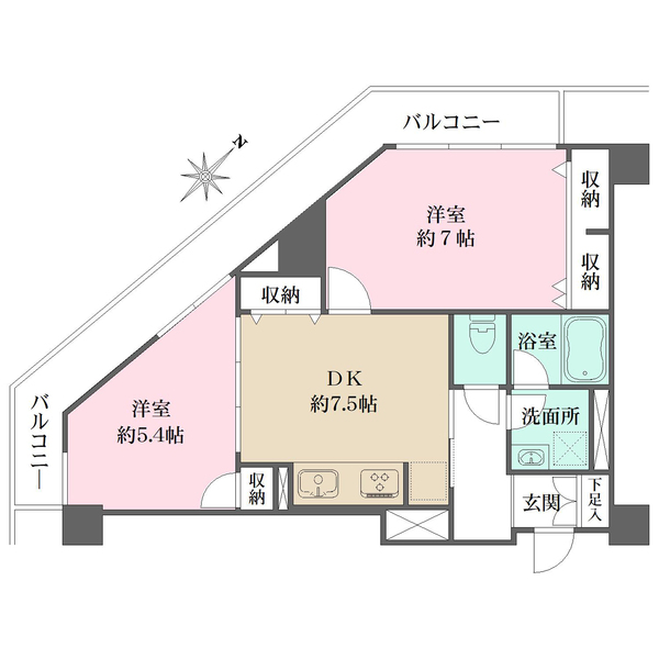日興パレス小金井の間取図
