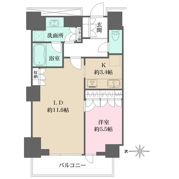 ルネッサンスタワー上野池之端の間取図