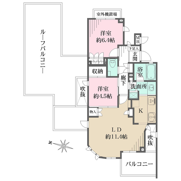 東急ドエル・プレステージ浜田山ガーデンズの間取図