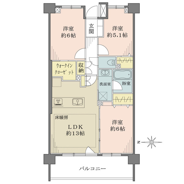 クレストフォルム上野の杜の間取図