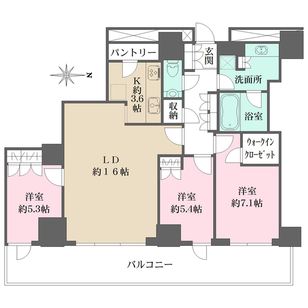ルネッサンスタワー上野池之端の間取図