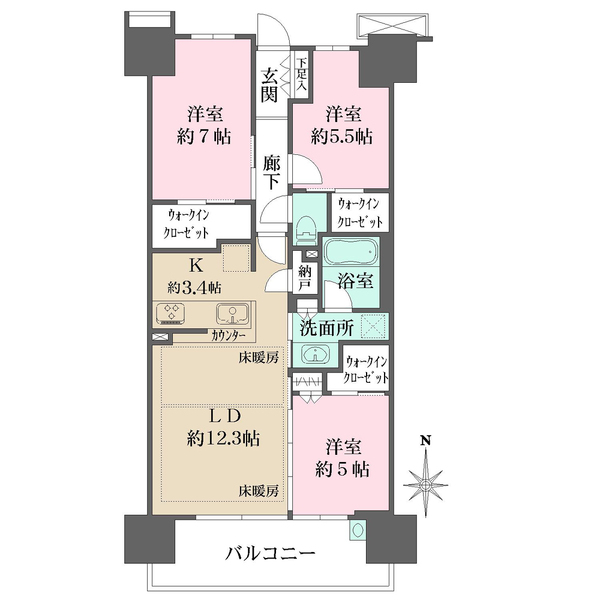 シティテラス金町の間取図