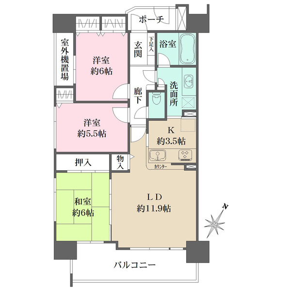 コスモ日暮里シティフォルムの間取図