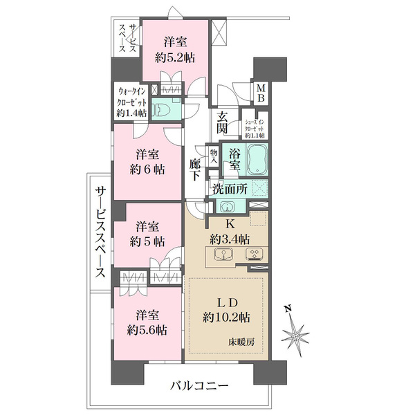 ザ・パークハウス三郷の間取図