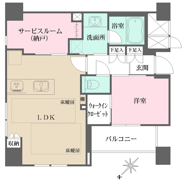 日暮里アインスタワーの間取図