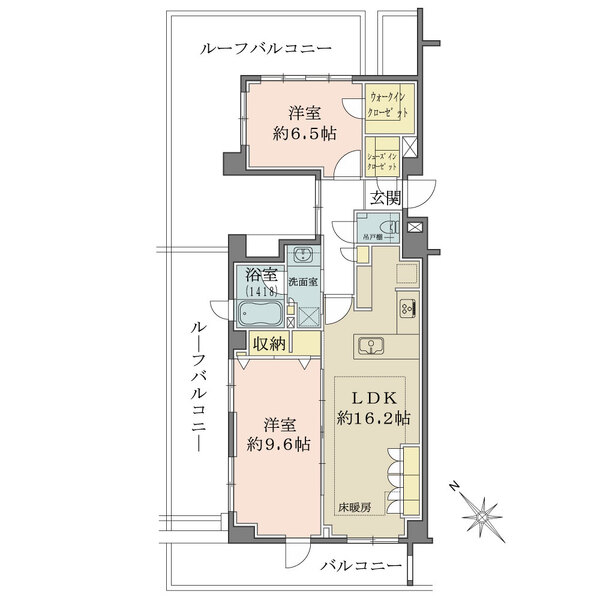オープンレジデンシア代々木上原の間取図