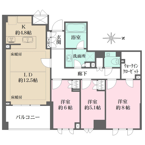 パークコート渋谷大山町ザ・プラネ清邸の間取図