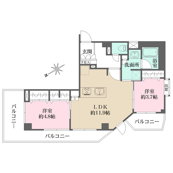 ルセージュ初台の間取図