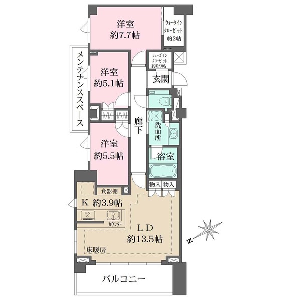 ザ・パークハウス元代々木町の間取図
