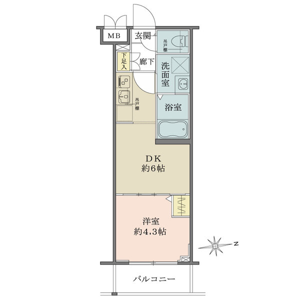 ハーモニーレジデンス新宿四谷の間取図