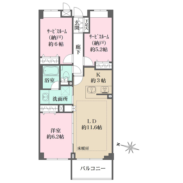 グランツオーベル目白近衛町の間取図