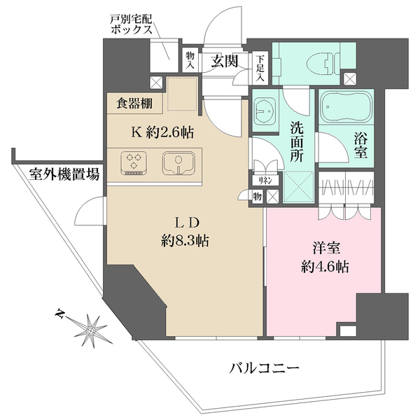 ザ・パークハウスアーバンス早稲田の間取図