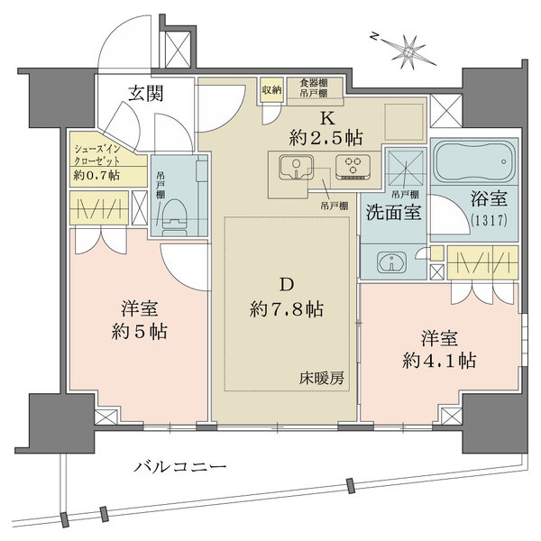 ザ・パークハウスアーバンス早稲田の間取図
