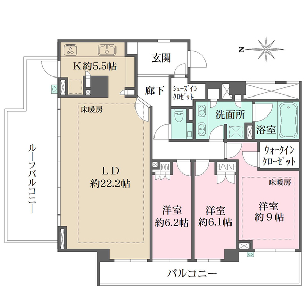 パークコート渋谷大山町ザ・プラネ悠邸の間取図