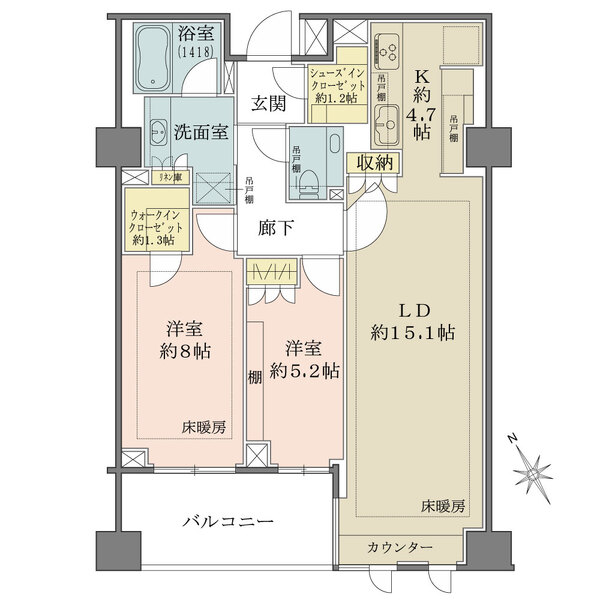 ザ・パークハウス代々木上原の間取図