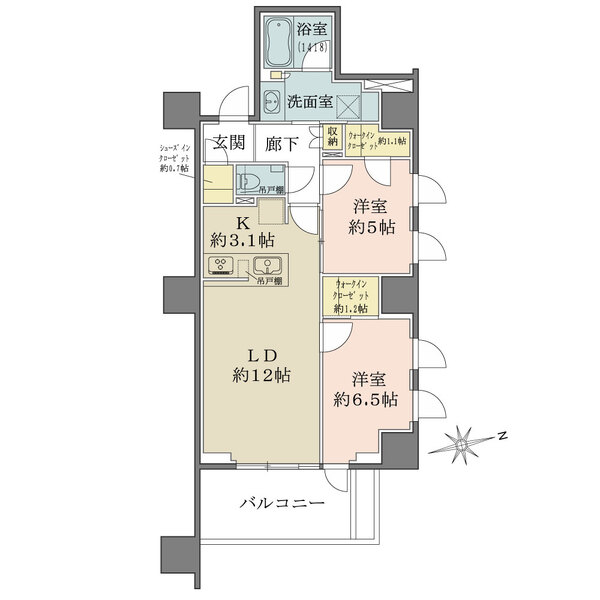 ウエリス新宿早稲田の森の間取図