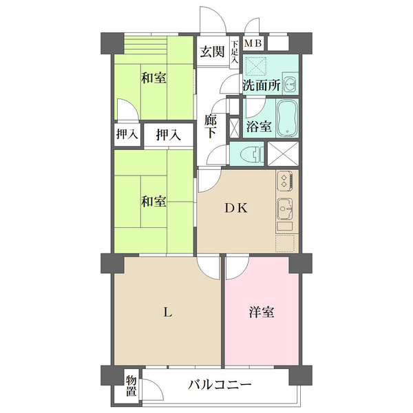 三鷹ナショナルコートの間取図