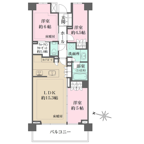 パークシティ高田馬場の間取図