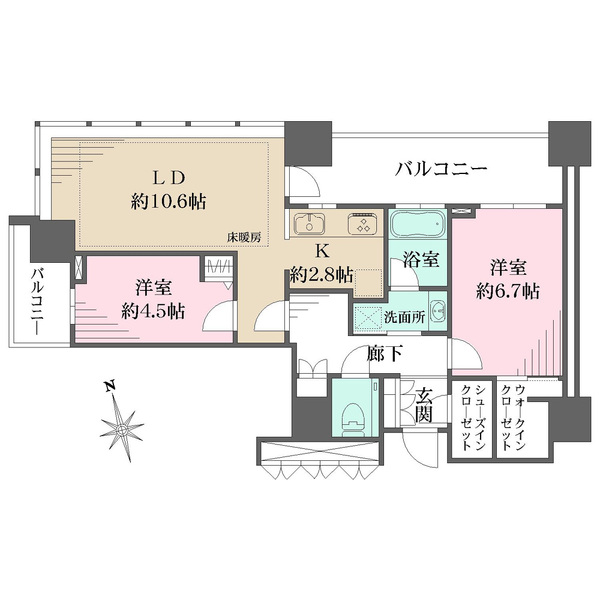 パークタワー目黒の間取図
